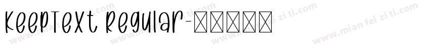 KeepText Regular字体转换